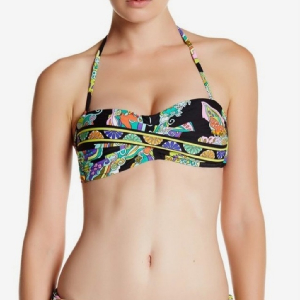 Trina Turk Twist Bandeau Bikini Top Size 4